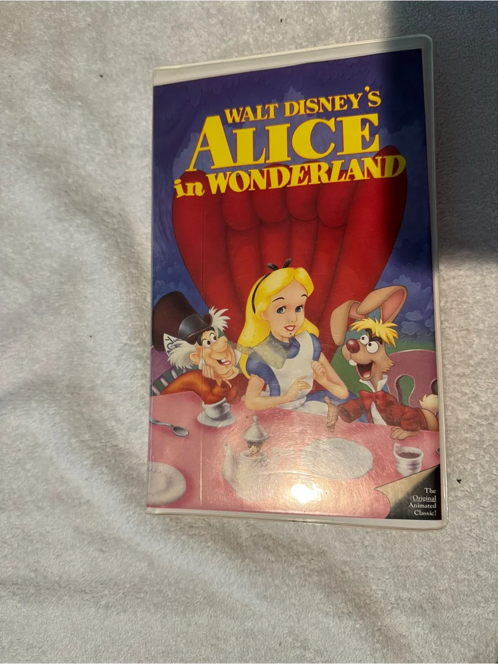 Disney Alice in Wonderland VHS — Red, Purple & Yellow Cover